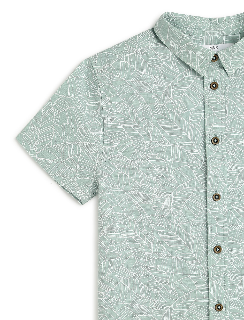 Linen Rich Tropical Print Shirt