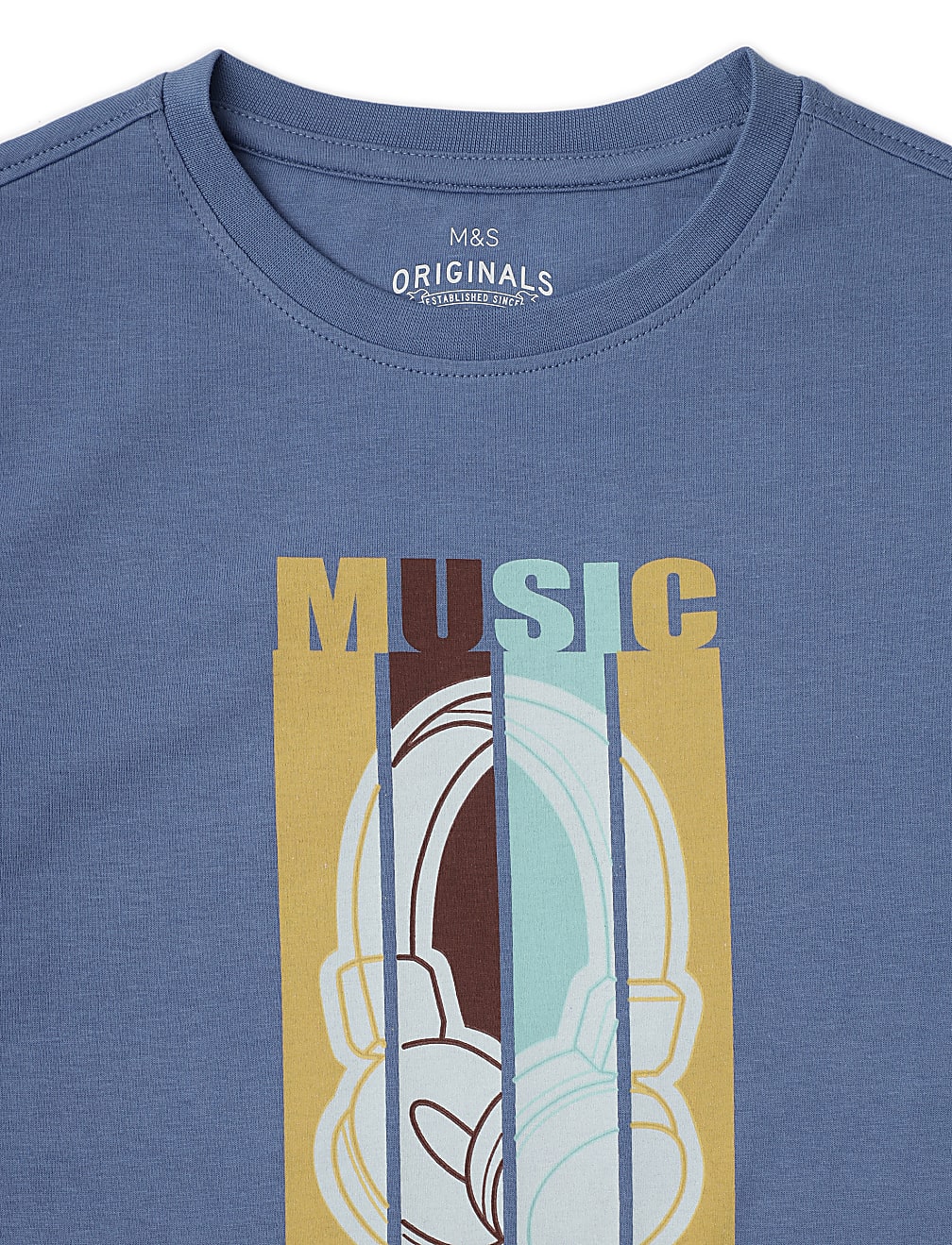 Pure Cotton Printed Round Neck T-Shirt