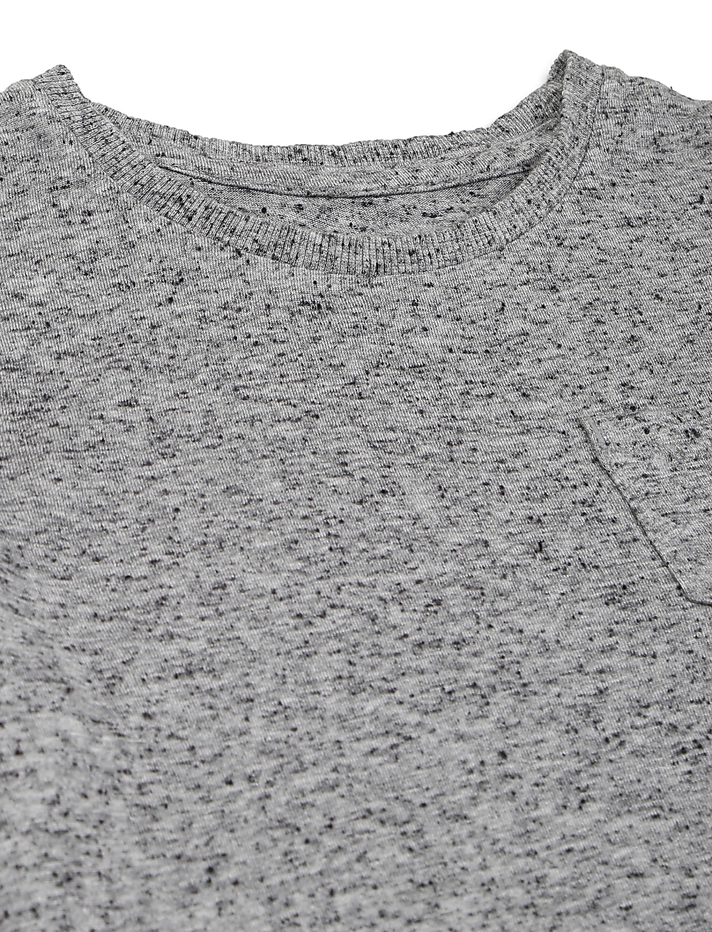 Viscose Mix Self Design Crew Neck T-shirt