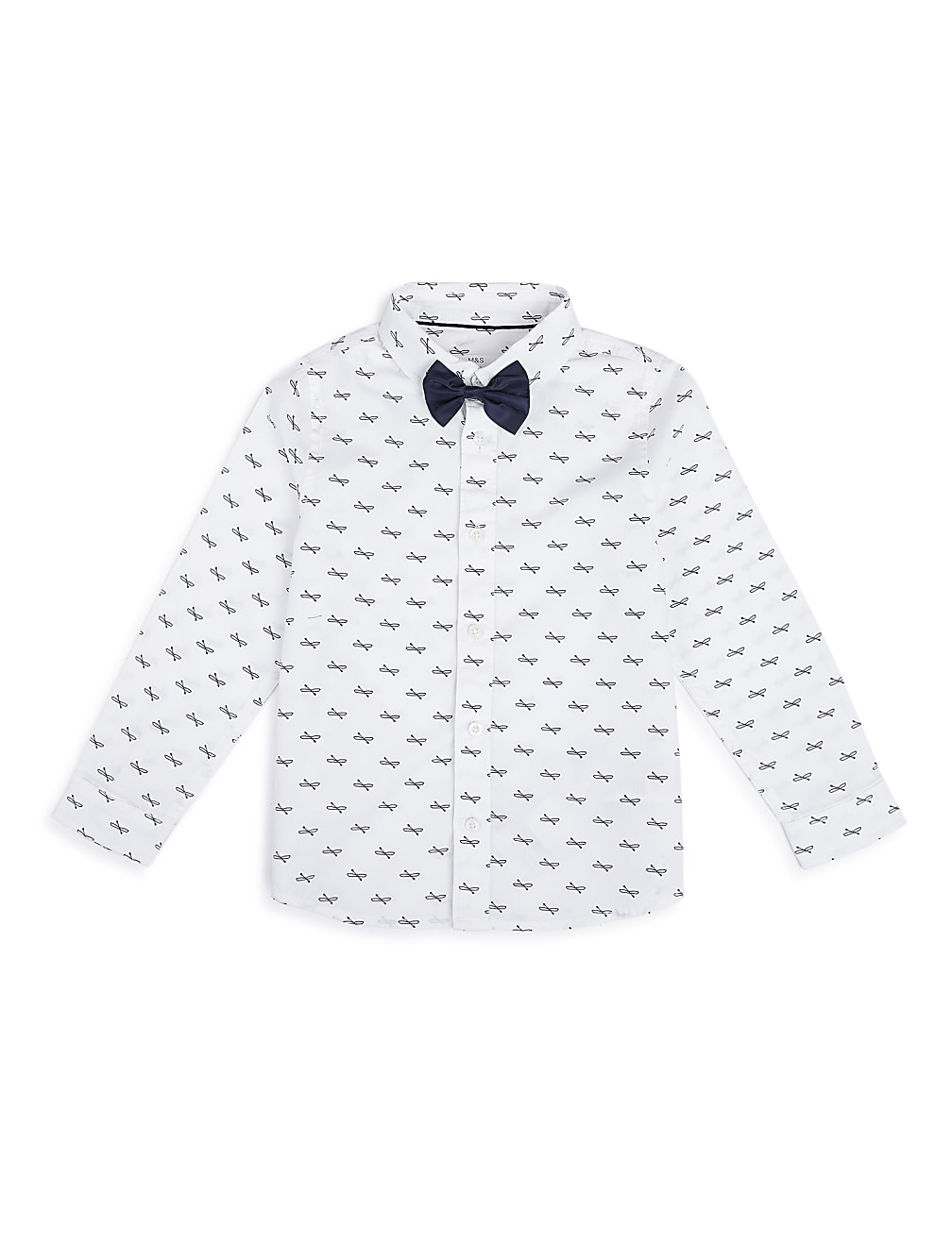 Pure Cotton Printed Button Down Collar Boys Outfit