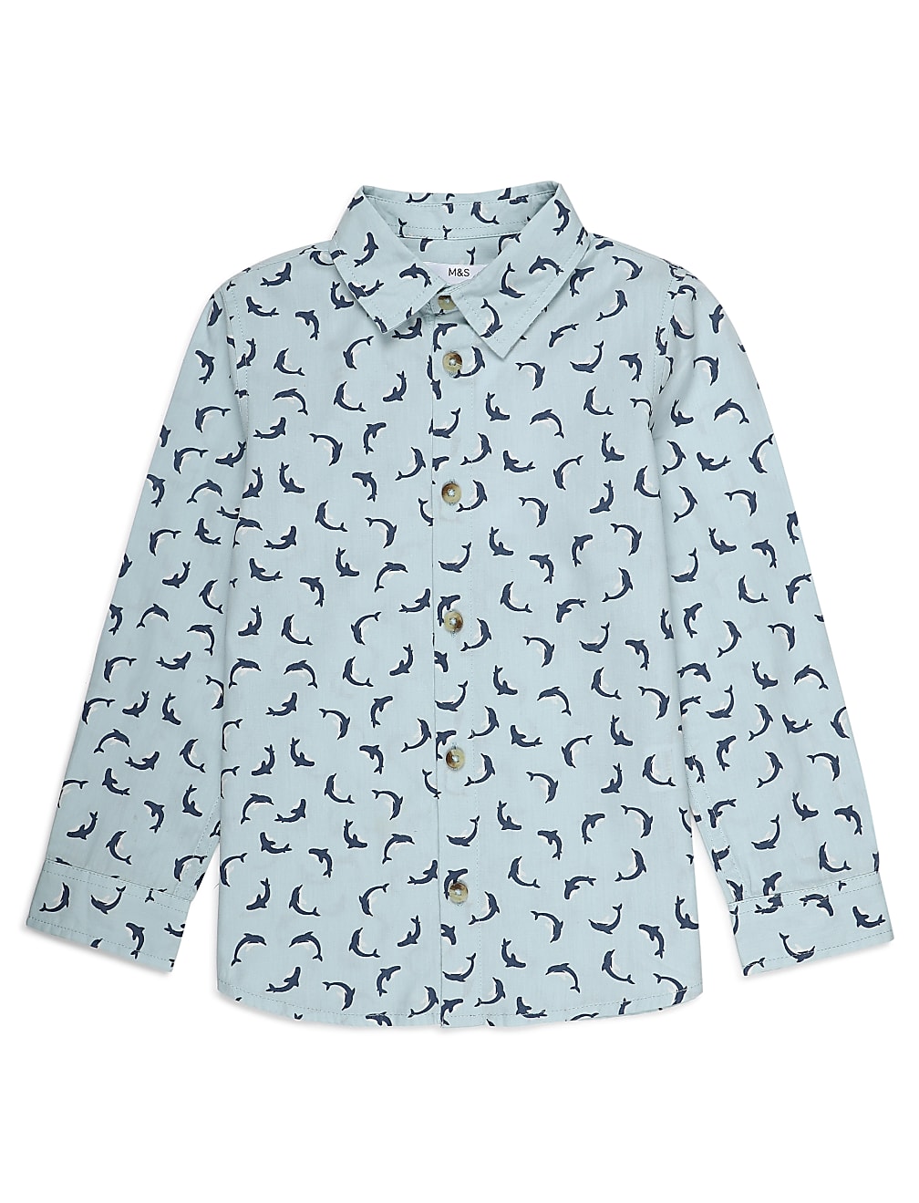 Pure Cotton Printed Spread Collar Shirt