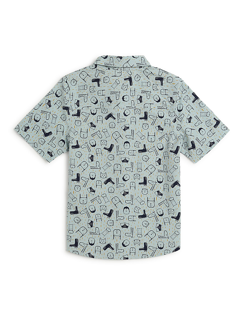 Pure Cotton Printed Spread Collar Shirt