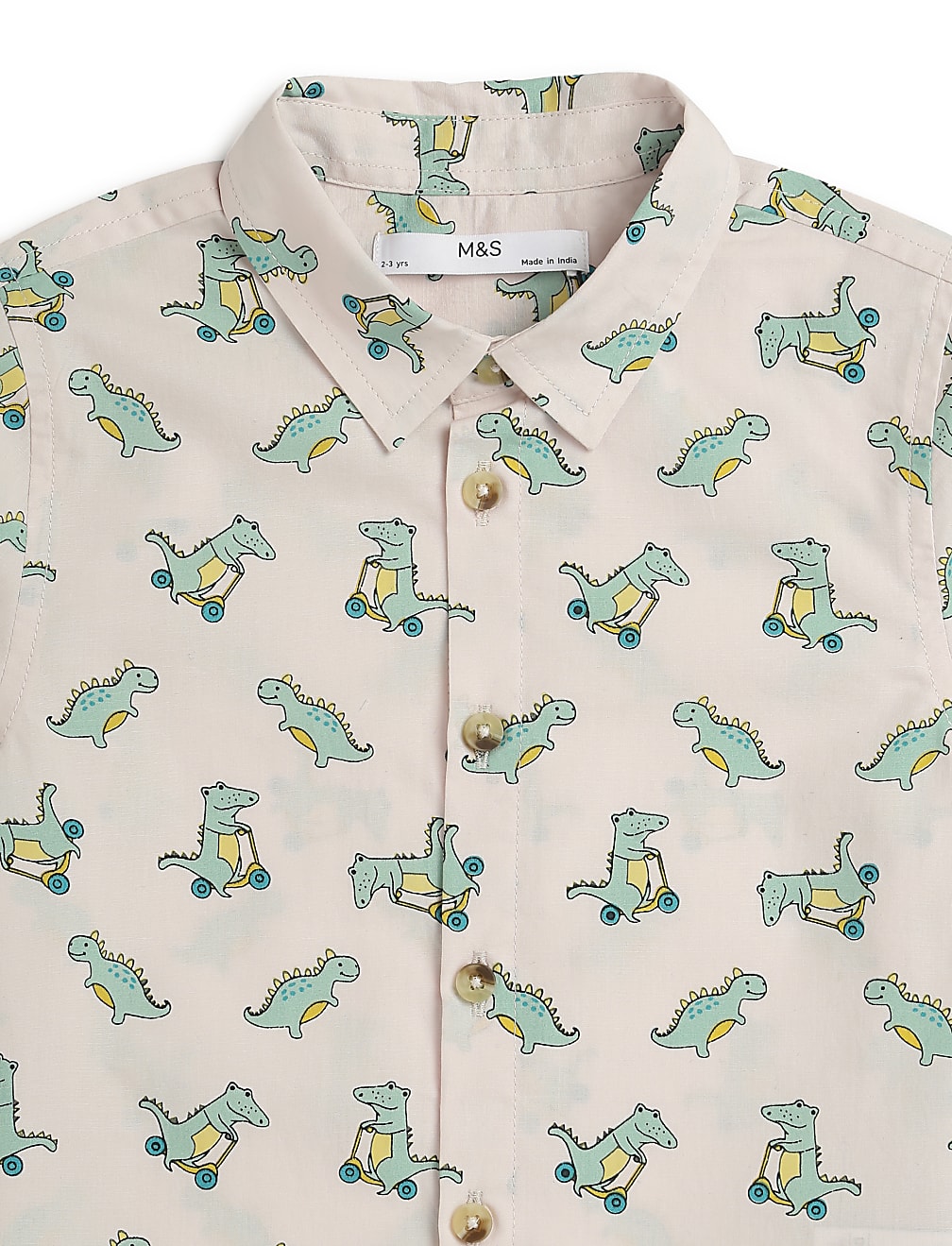 Pure Cotton Printed Spread Collar Shirt