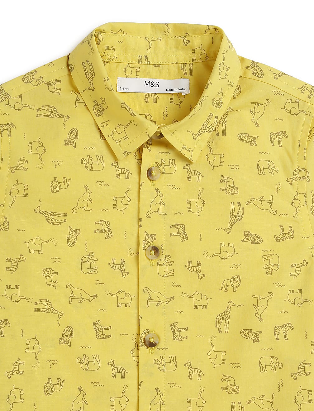 Pure Cotton Printed Spread Collar Shirt