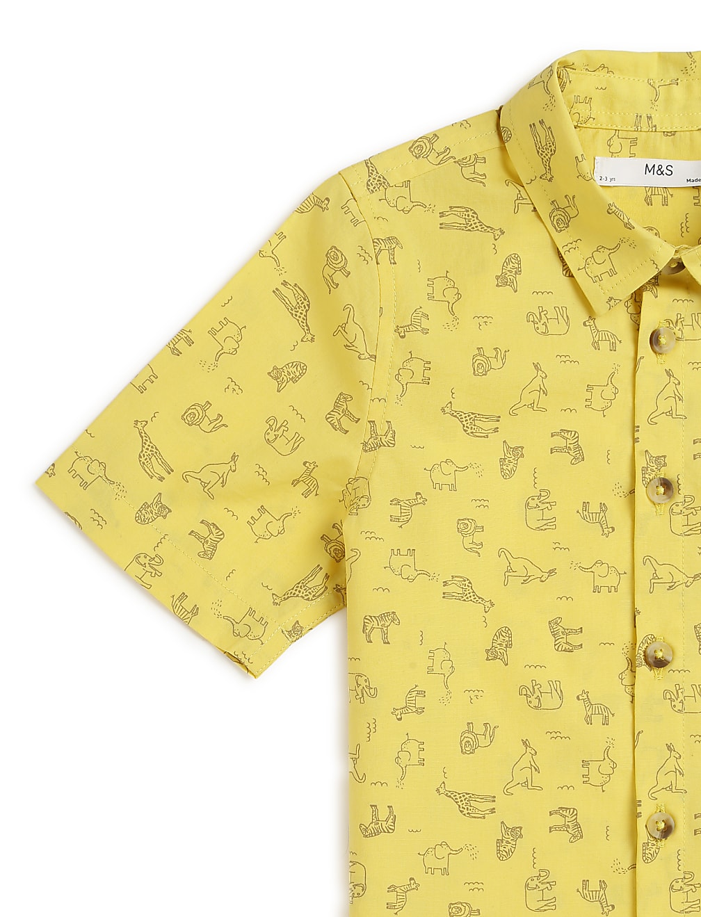 Pure Cotton Printed Spread Collar Shirt