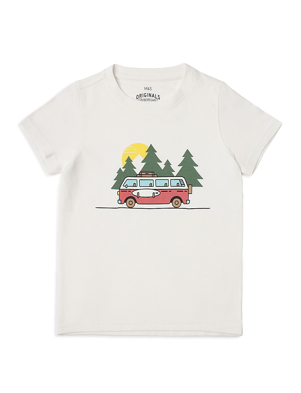 Pure Cotton Printed Round Neck T-Shirt