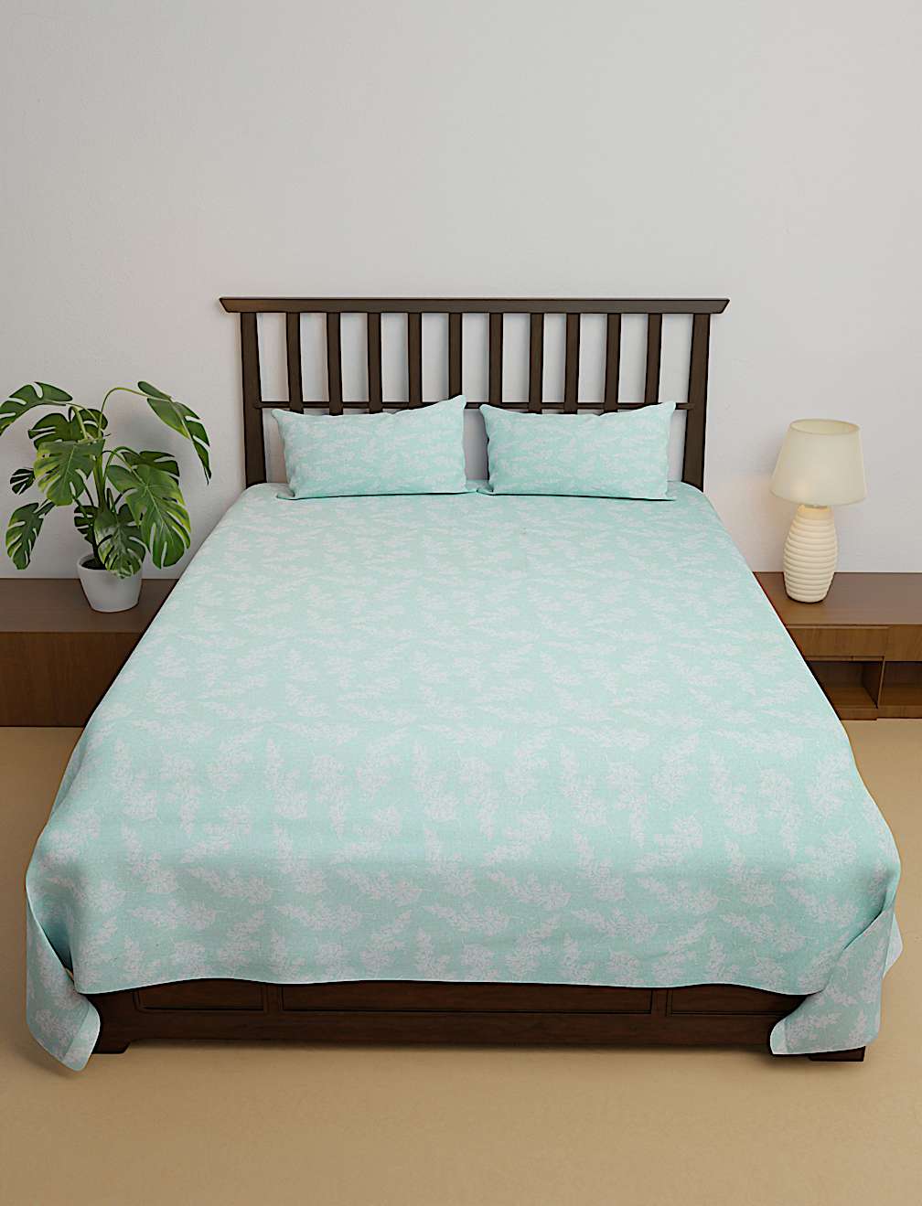 Cotton Mix Printed King Size Bedsheet Set