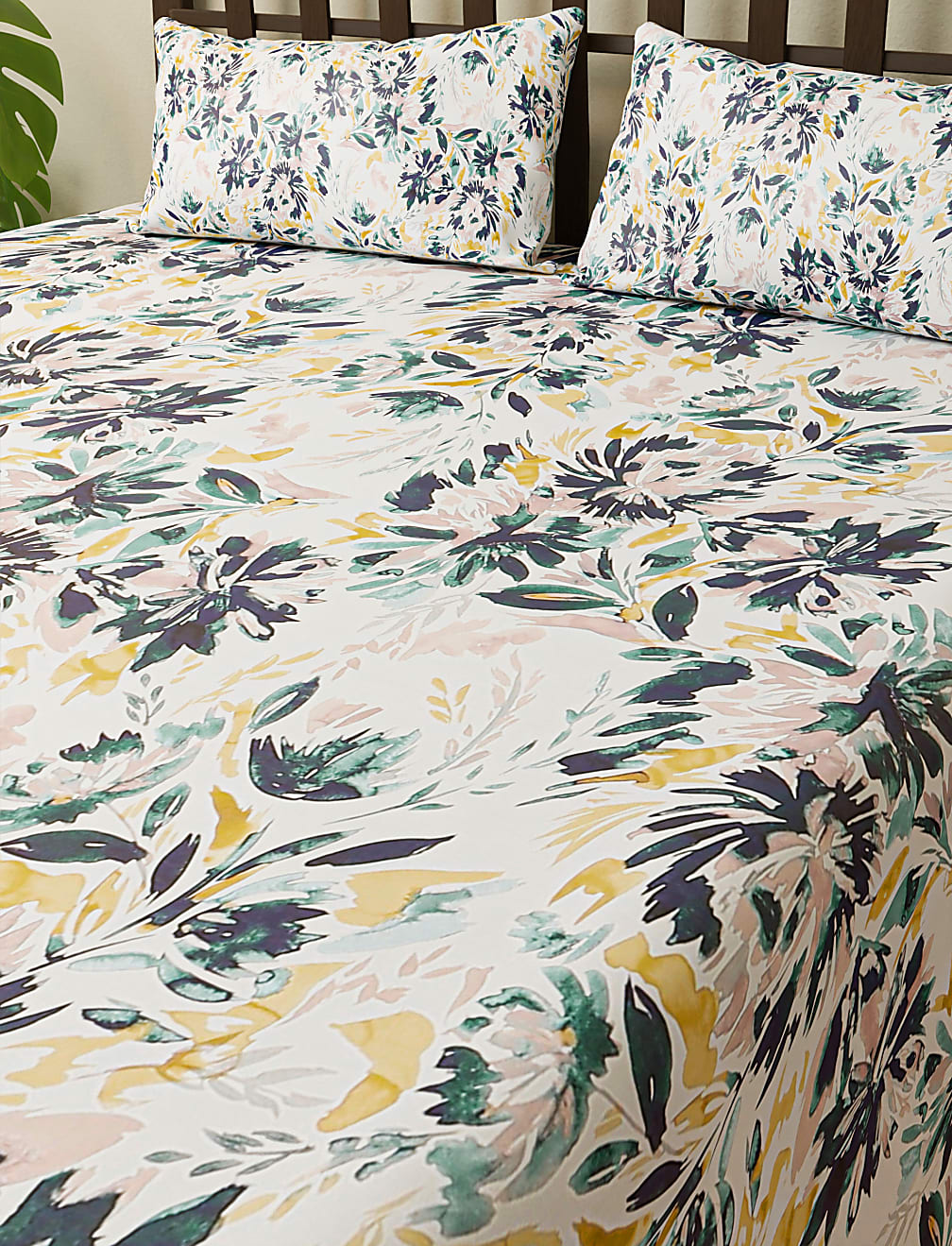 Pure Cotton Printed Super King Bedsheet Set