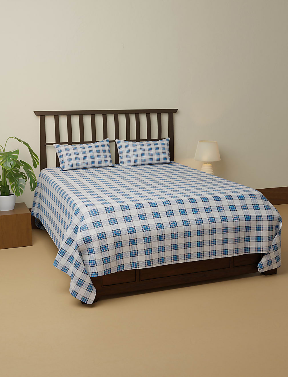 Pure Cotton Printed King Size Bedsheet Set