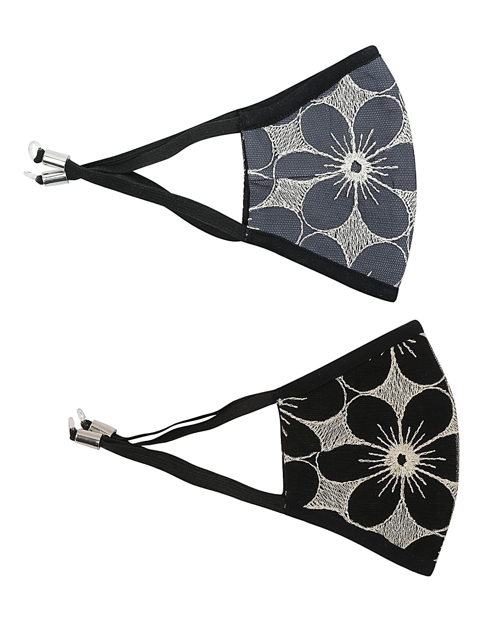 2PK Embroidered Mask