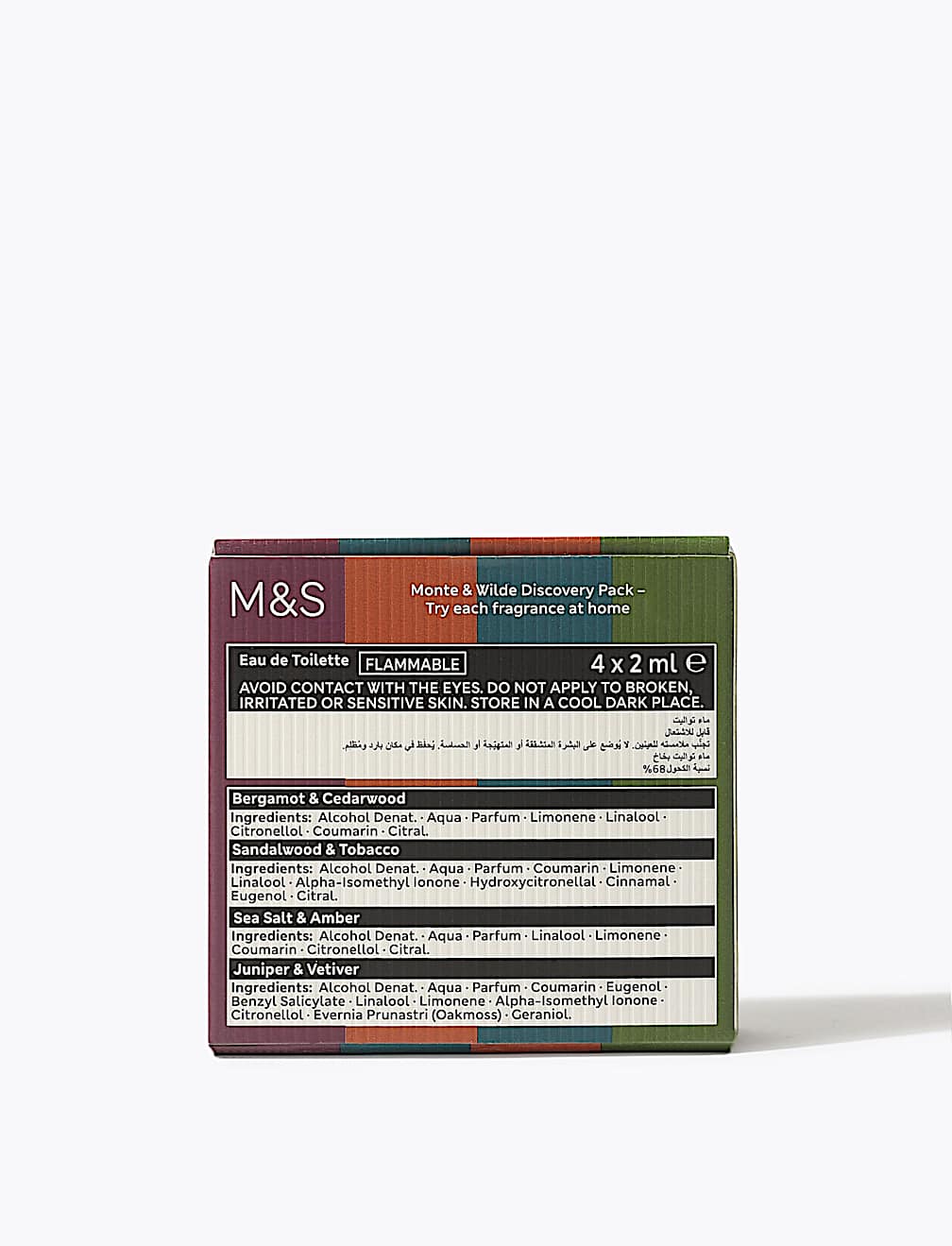 Bergamot & Cedarwood Eau De Toilette Set 4 x 2ml