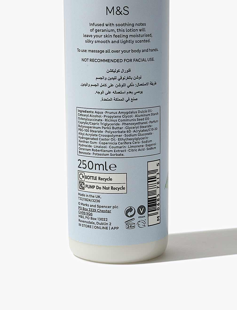 Geranium Hand & Body Lotion 250ml