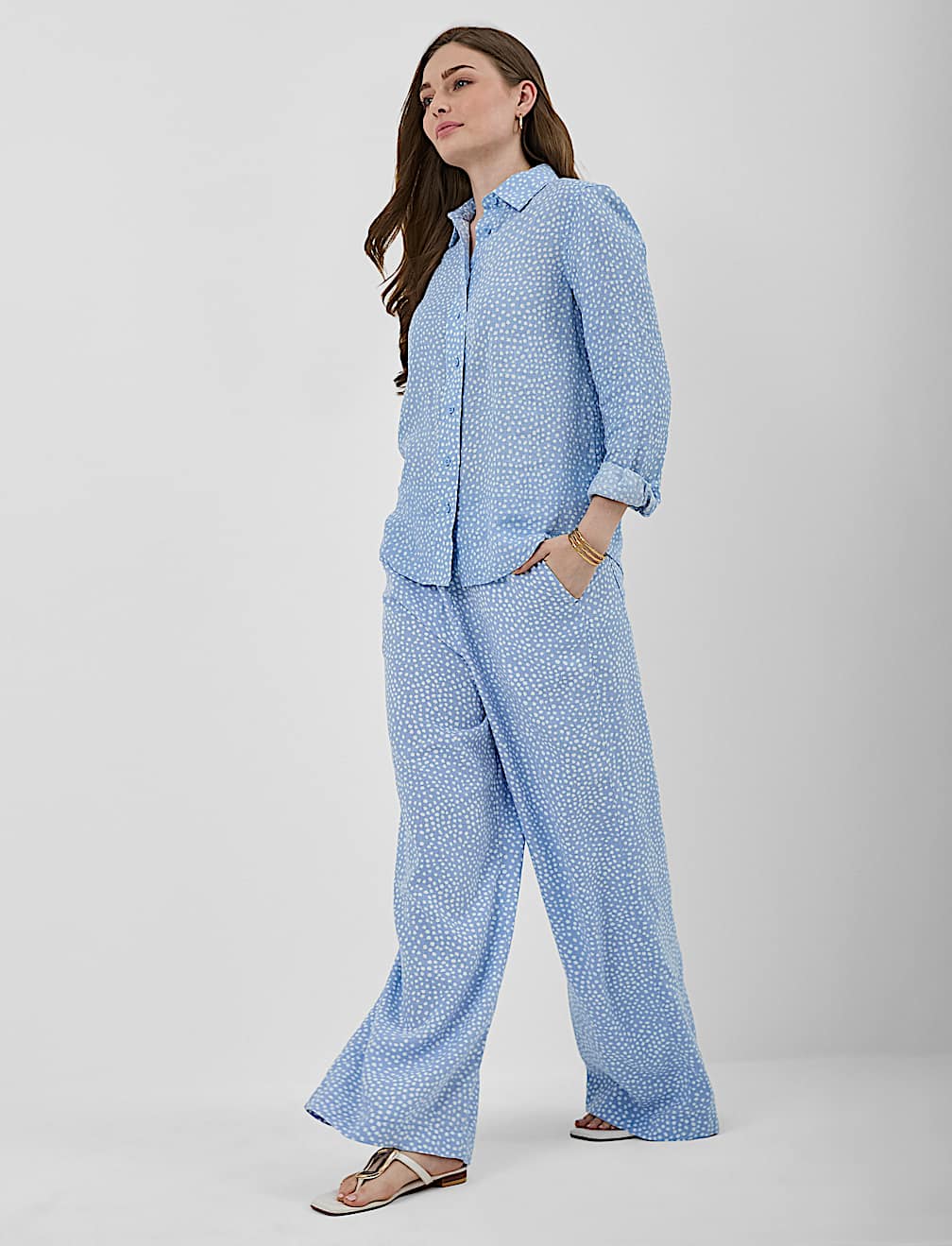 Pure Linen Printed Regular Fit Shirt