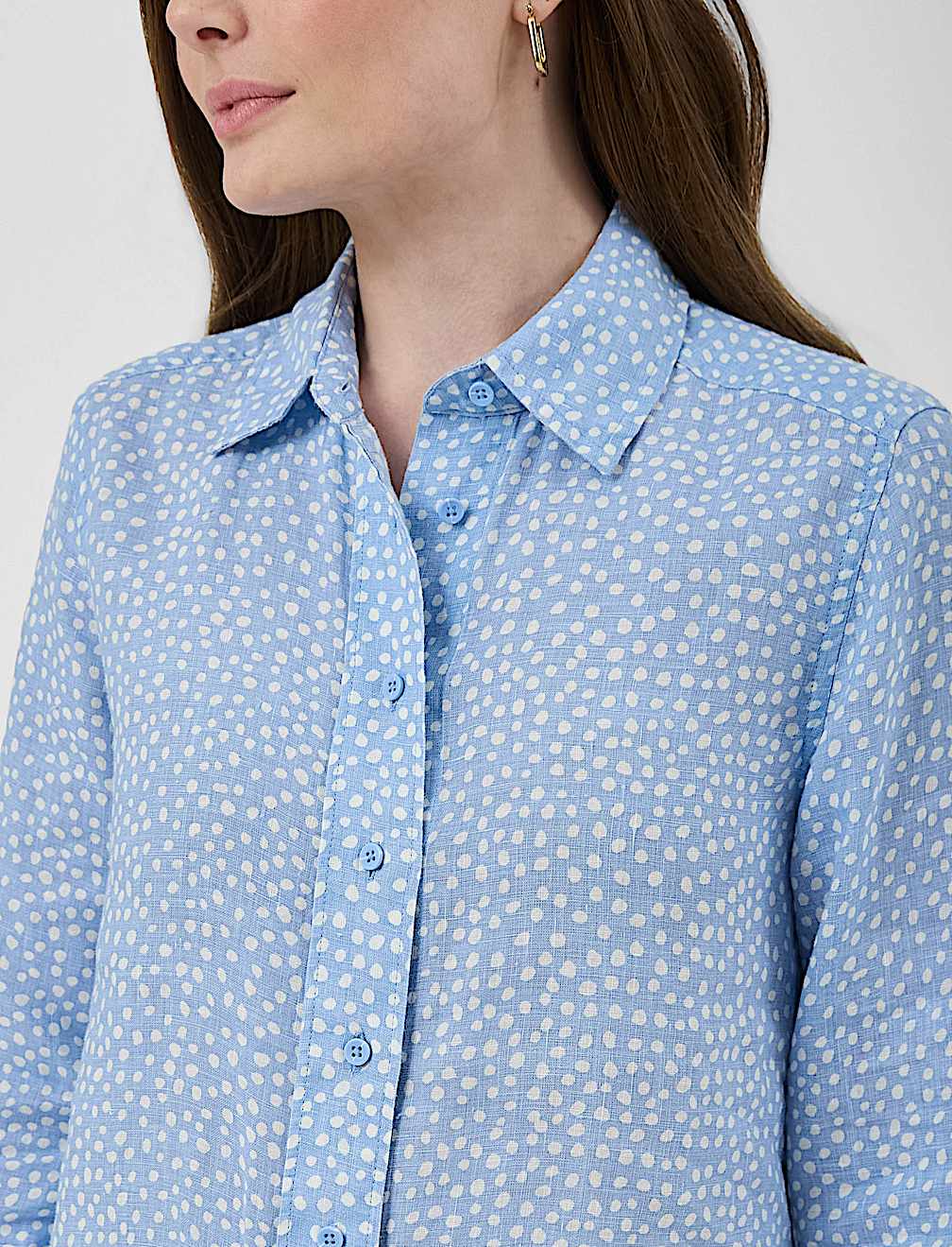 Pure Linen Printed Regular Fit Shirt