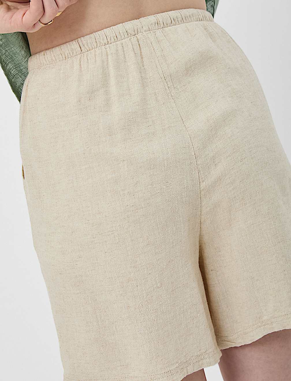 Linen Rich Drawstring Shorts