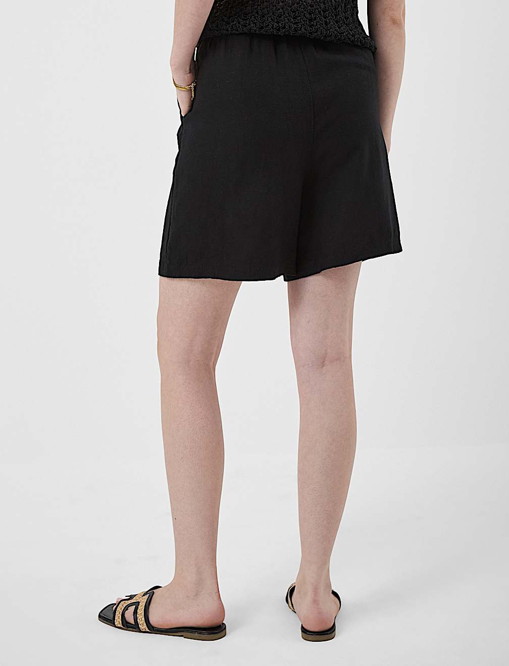 Linen Rich Drawstring Shorts
