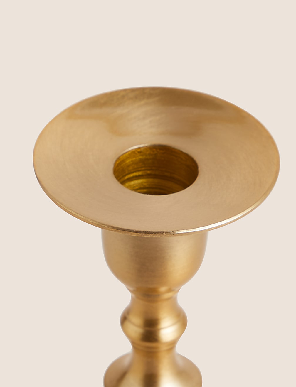Gold Metal Large Dinner Candle Holder