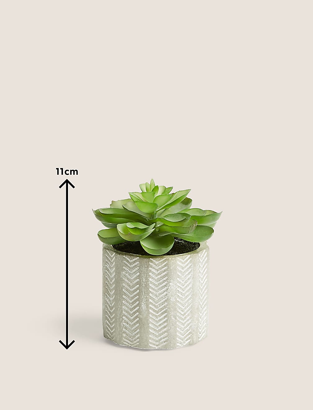 Artificial Mini Echeveria in Concrete Pot