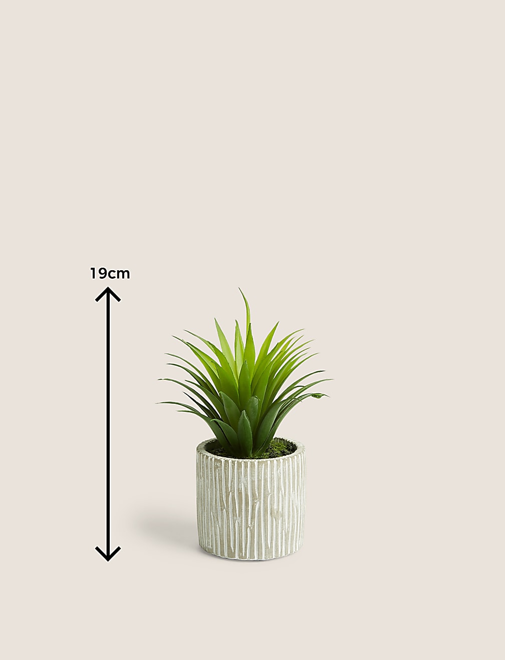 Artificial Mini Aloe in Concrete Pot