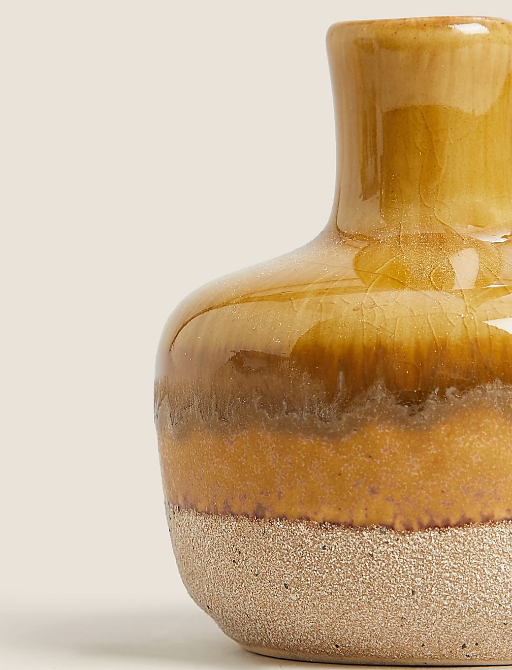 Set of 3 Reactive Glazed Bud Vases