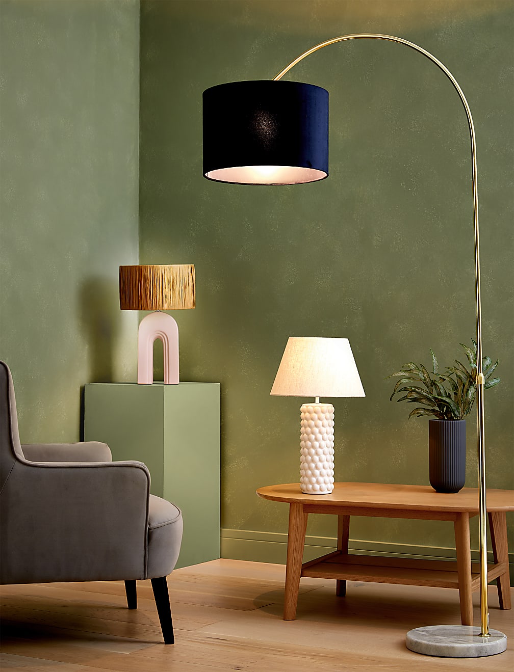 Ceramic Ridged Vase