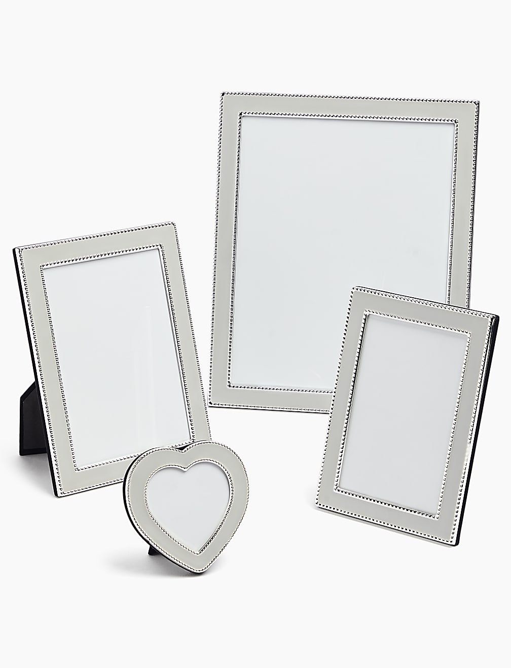 Mia Beaded Heart Photo Frame 3x3 inch