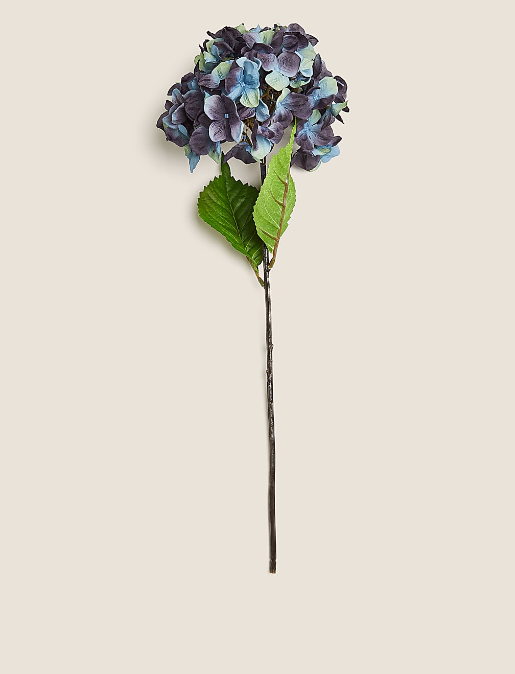 Set of 2 Artificial Hydrangeas Single Stems