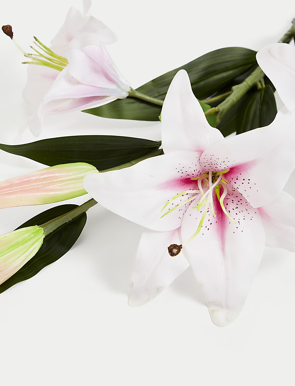 Set of 2 Artificial Large Stargazer Lilies