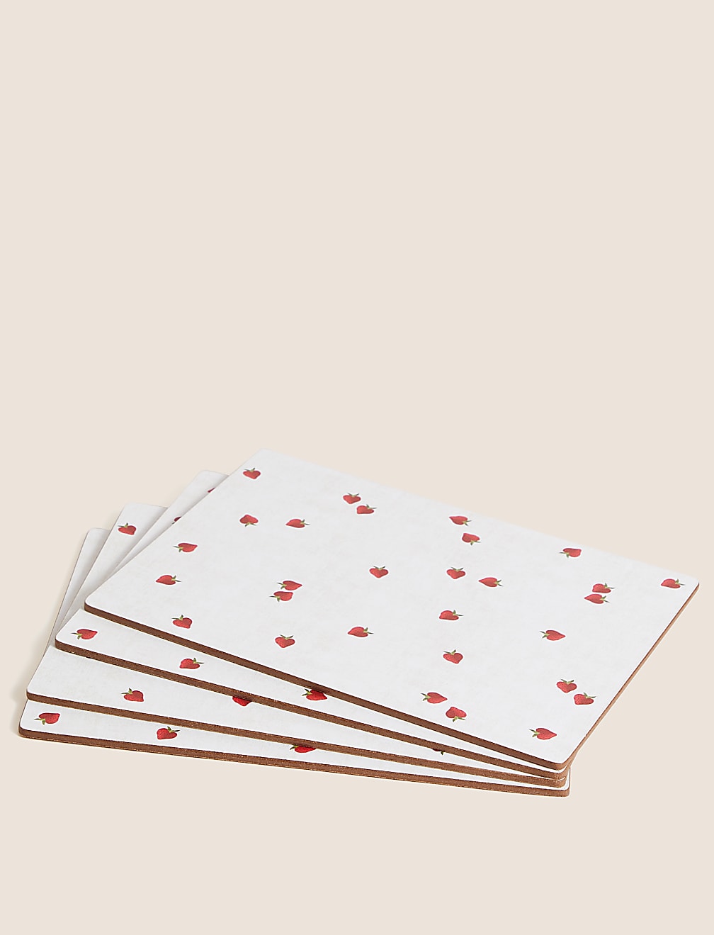 Set of 4 Strawberry Placemats & 4 Coasters