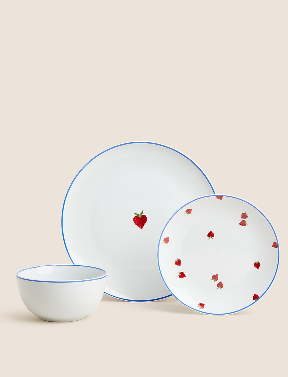 12 Piece Strawberry Dinner Set