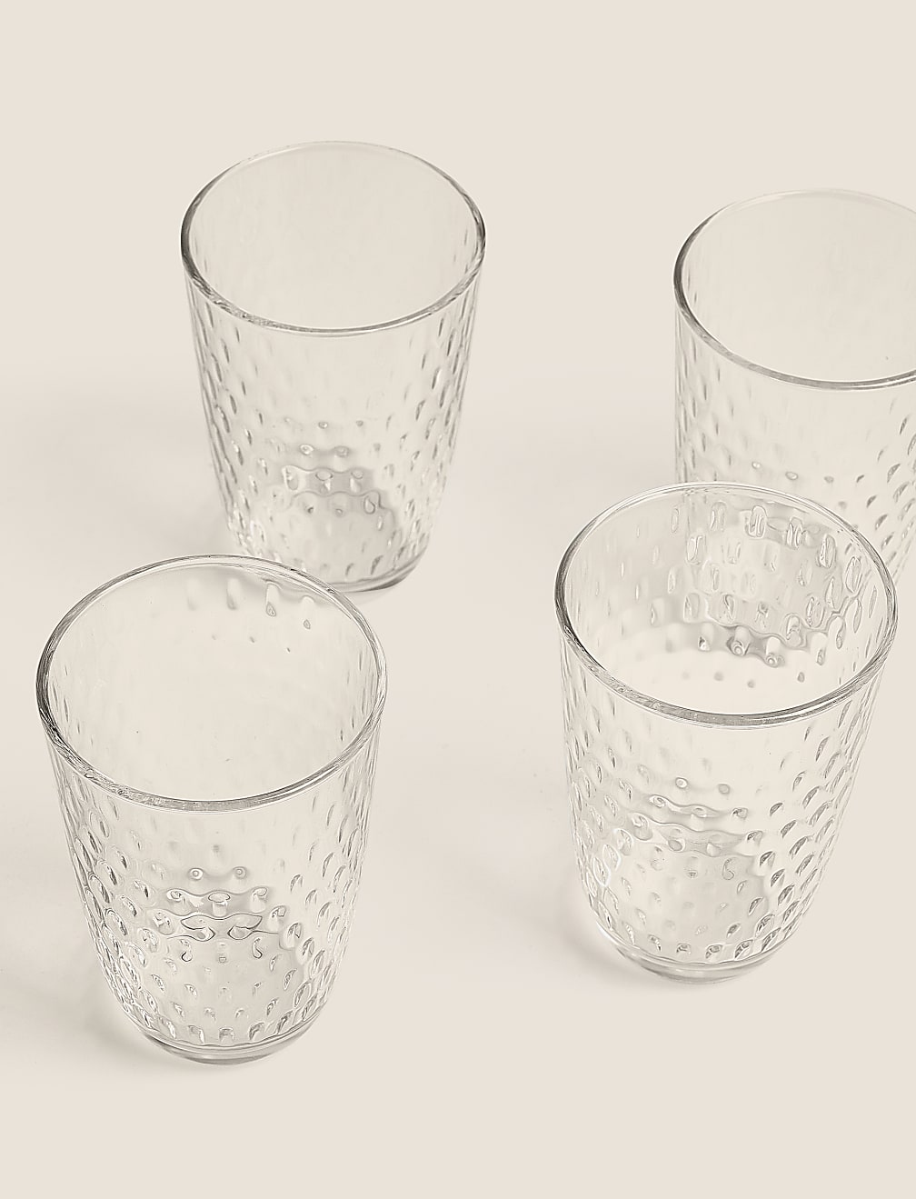 Set of 4 Textured Spot Glasses