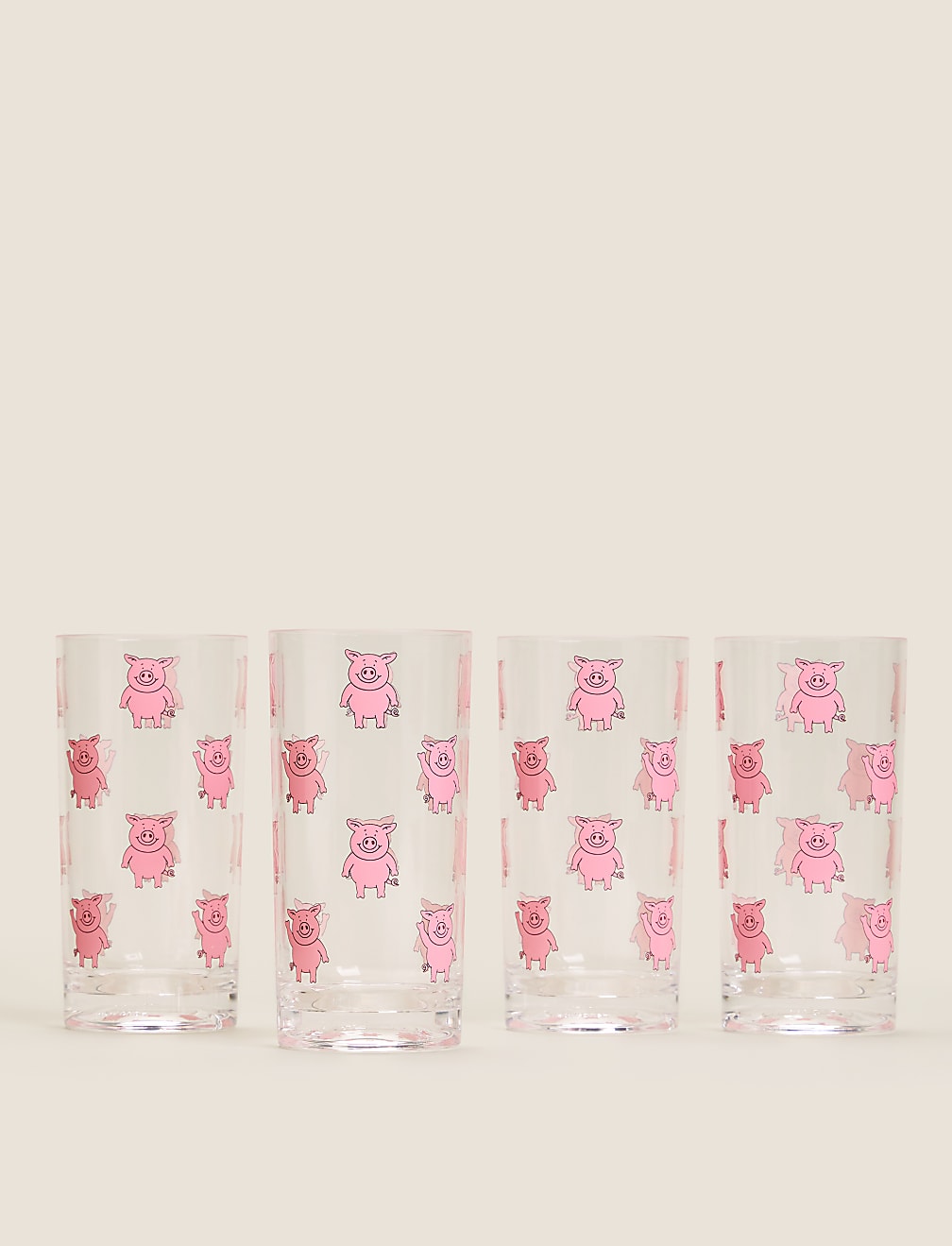 Set of 4 Percy Pig™ Picnic Highballs