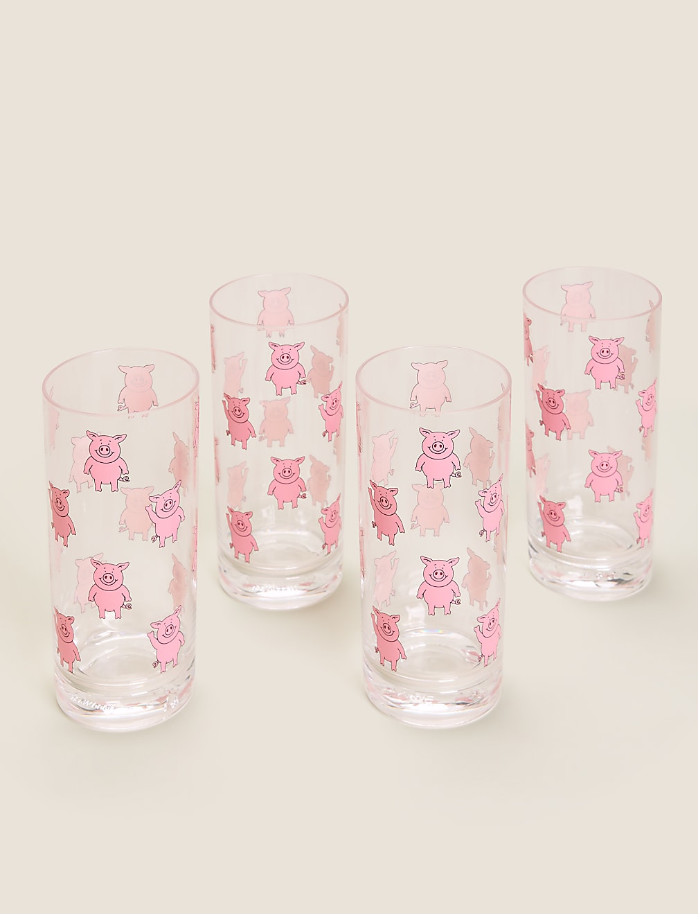 Set of 4 Percy Pig™ Picnic Highballs