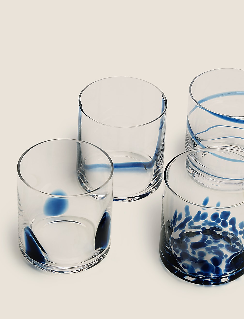 Set of 4 Patterned Tumblers