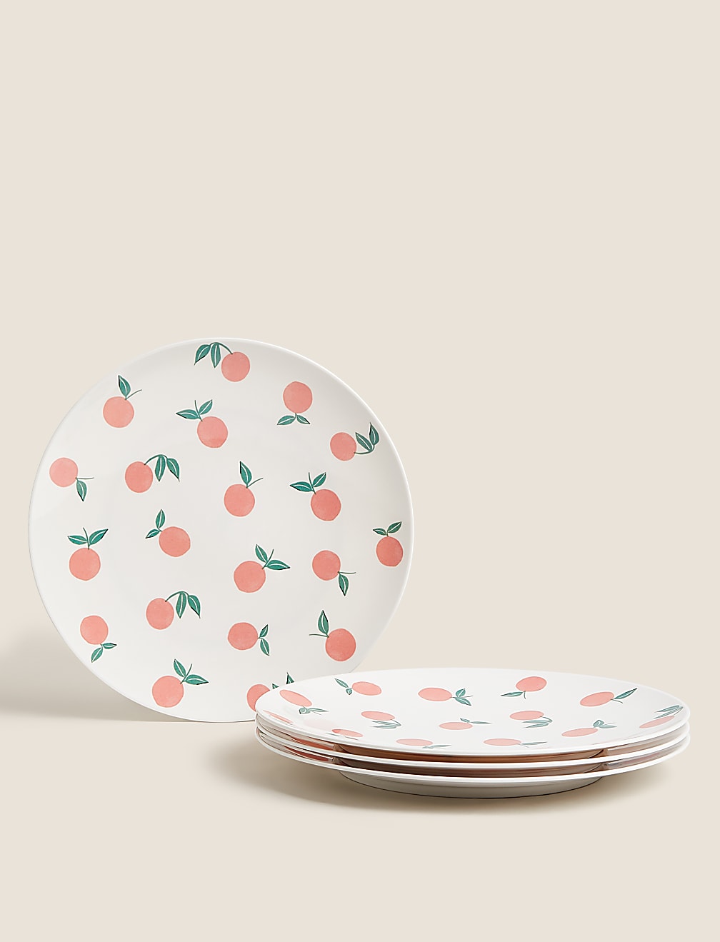 Set of 4 Oranges Picnic Dinner Plates