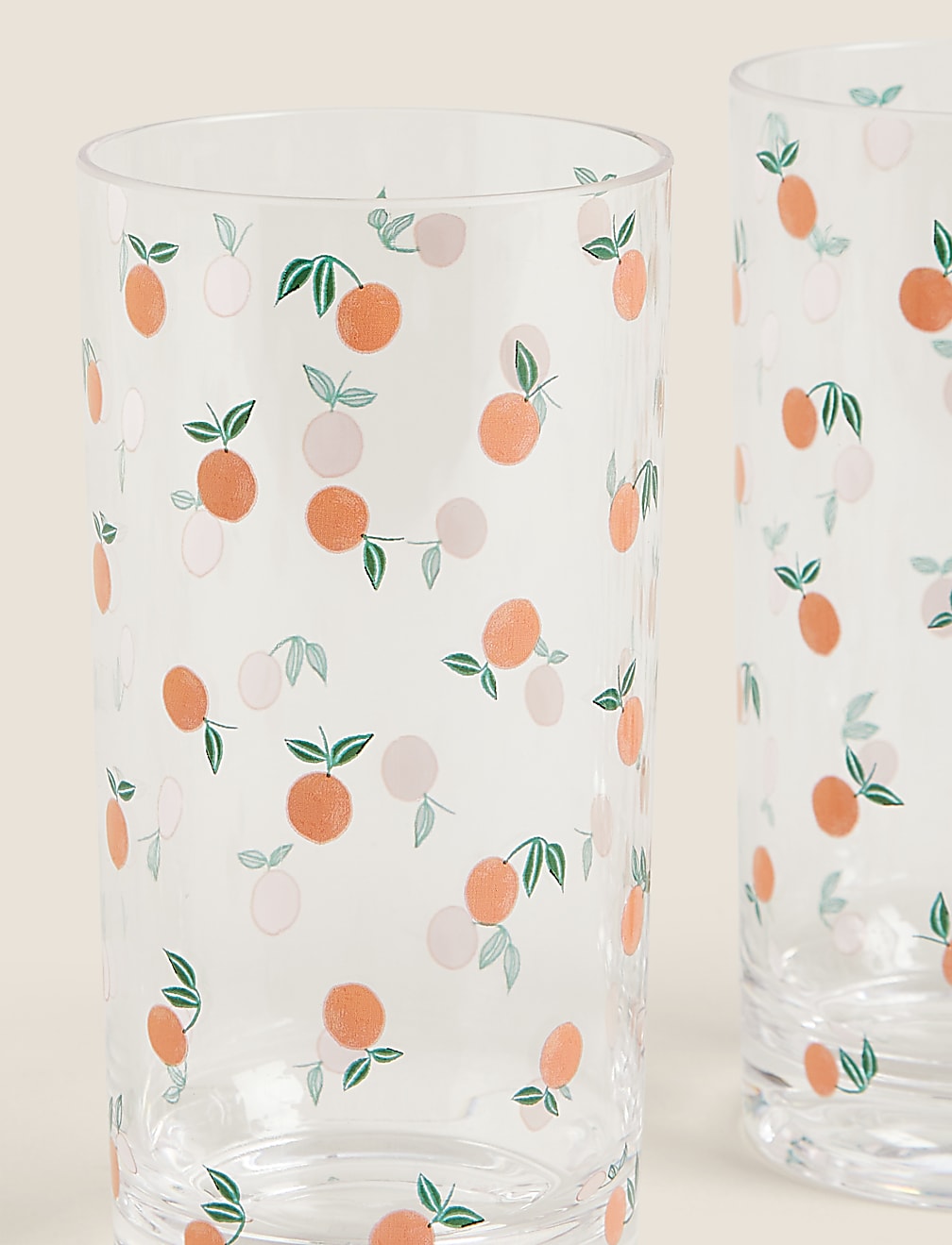 Set of 4 Oranges Picnic Highballs