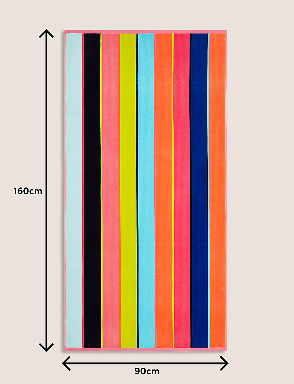 Pure Cotton Sand Resistant Striped Beach Towel