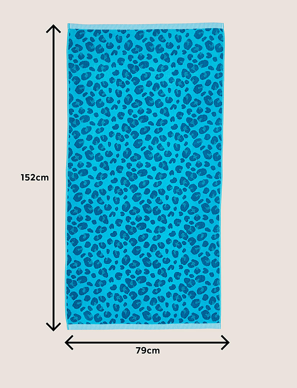 Pure Cotton Leopard Print Beach Towel