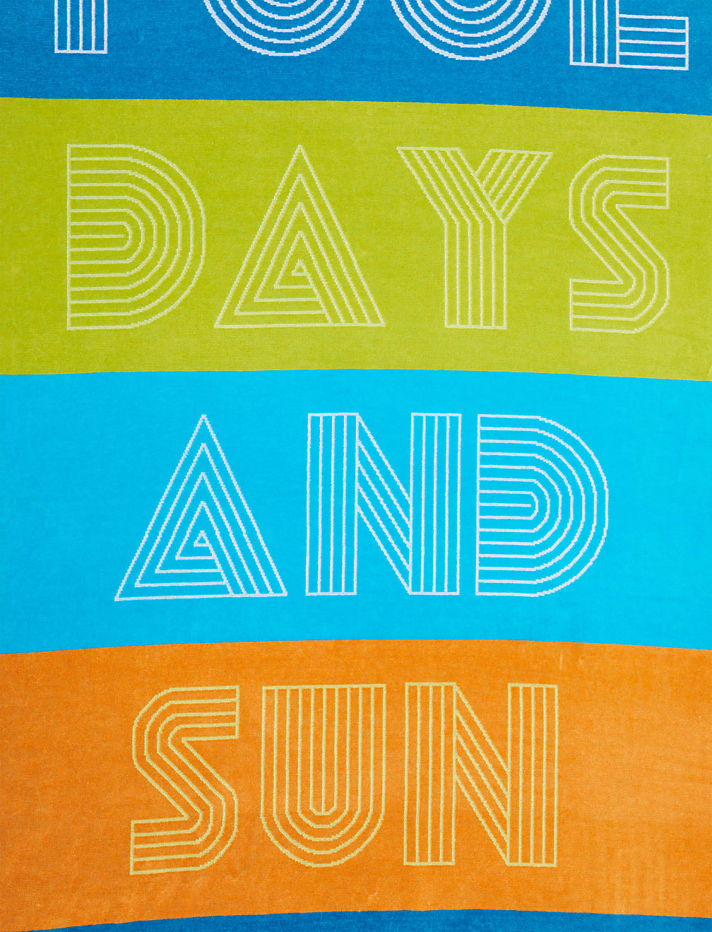 Pure Cotton Pool Days Slogan Beach Towel