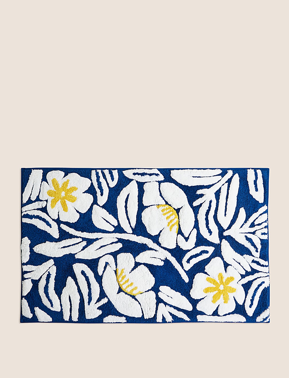 Pure Cotton Floral Bath Mat