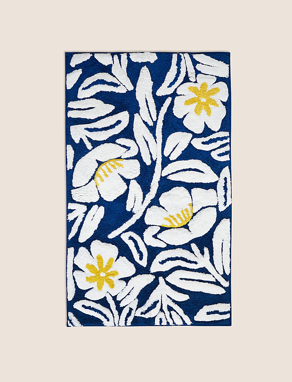 Pure Cotton Floral Bath Mat