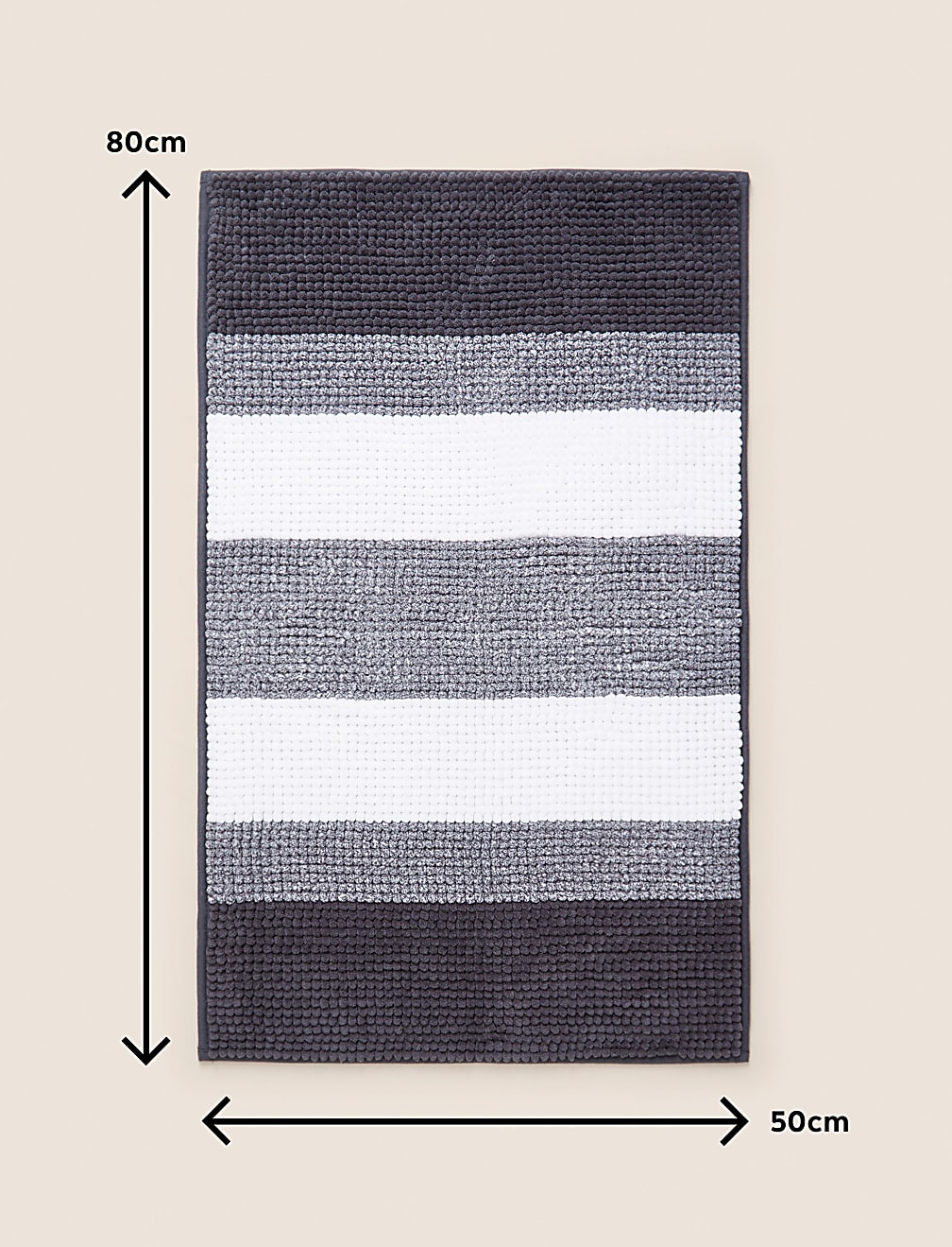 Bobble Striped Bath Mat