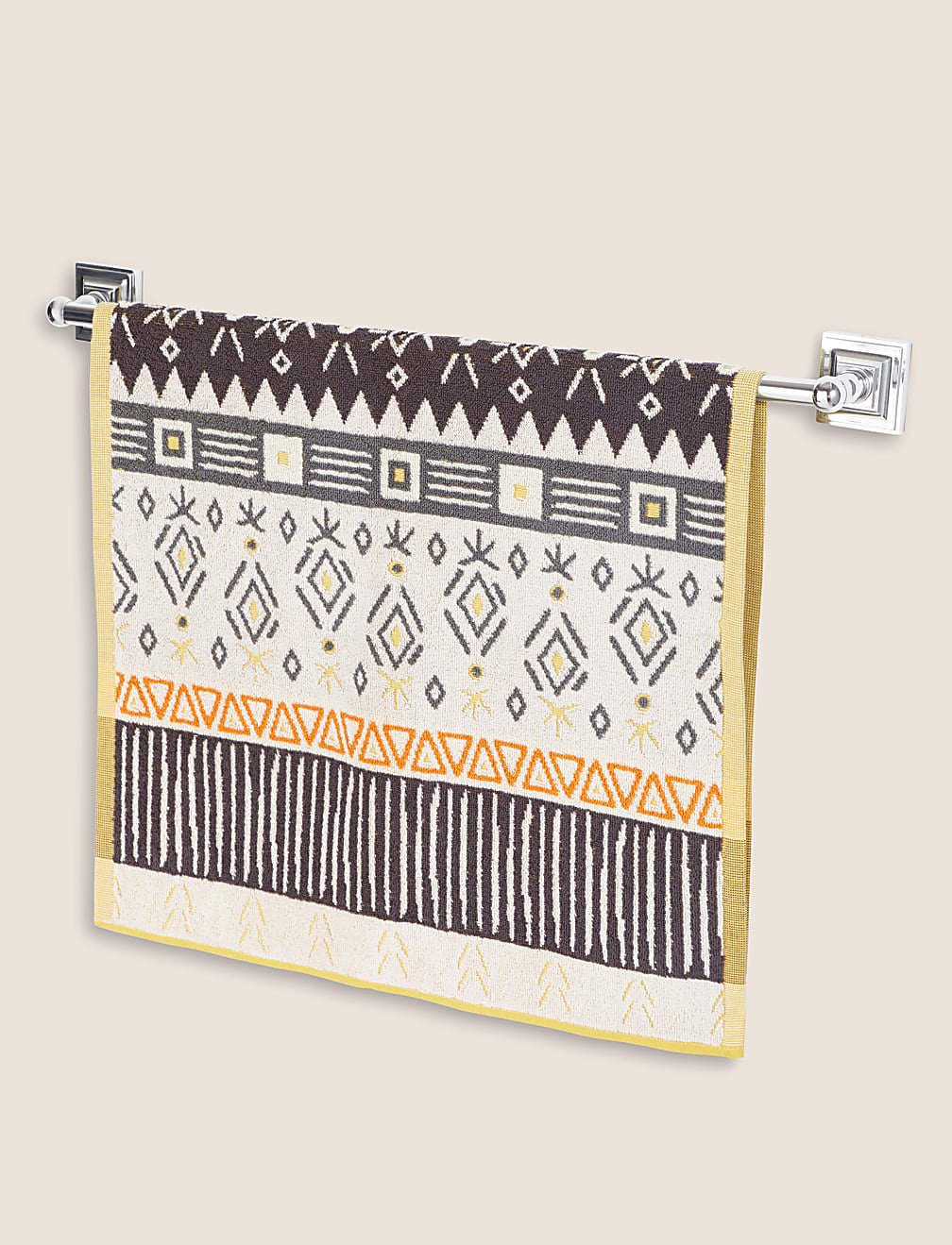Pure Cotton Geometric Towel
