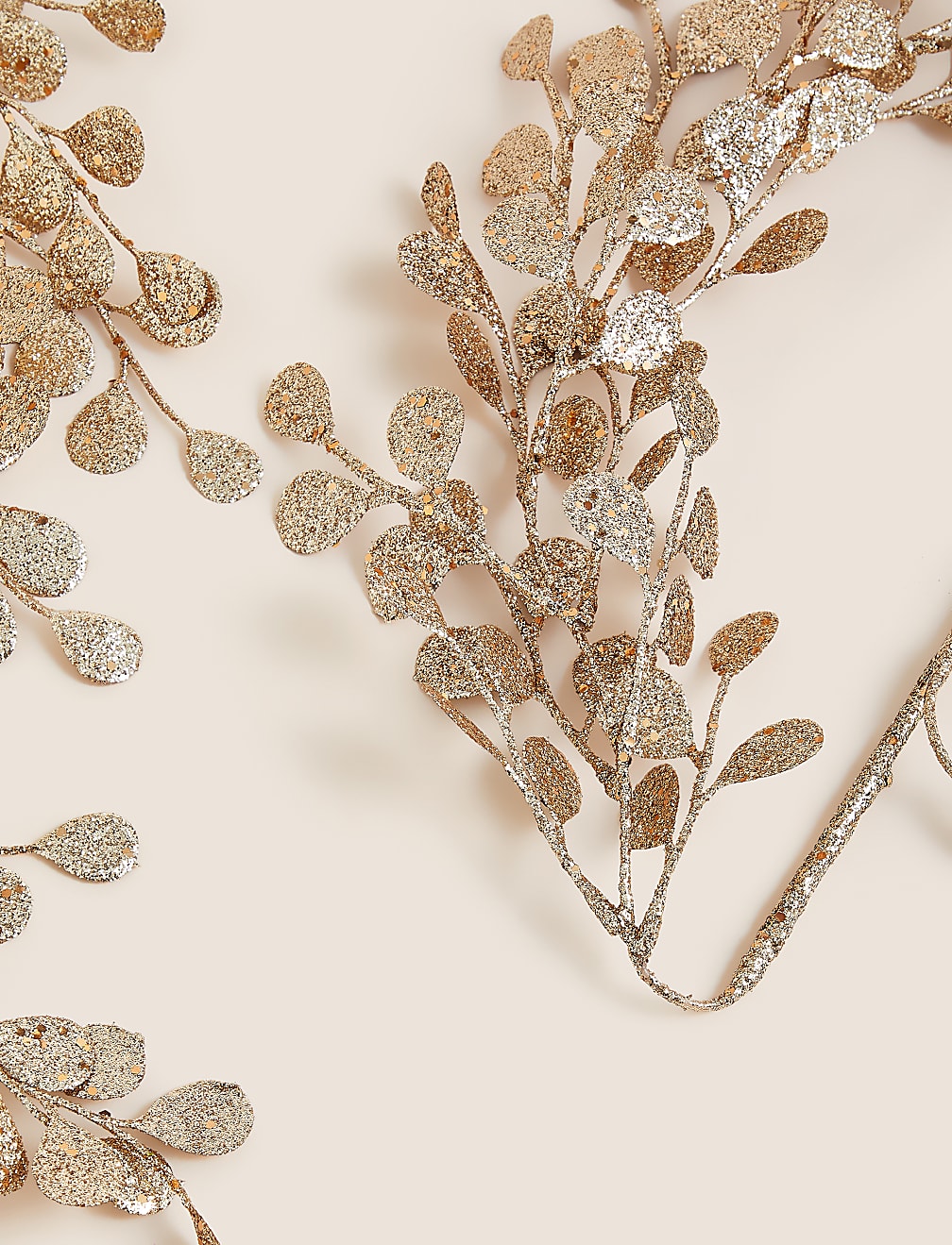 2pk Gold Glitter Eucalyptus Tree Pick