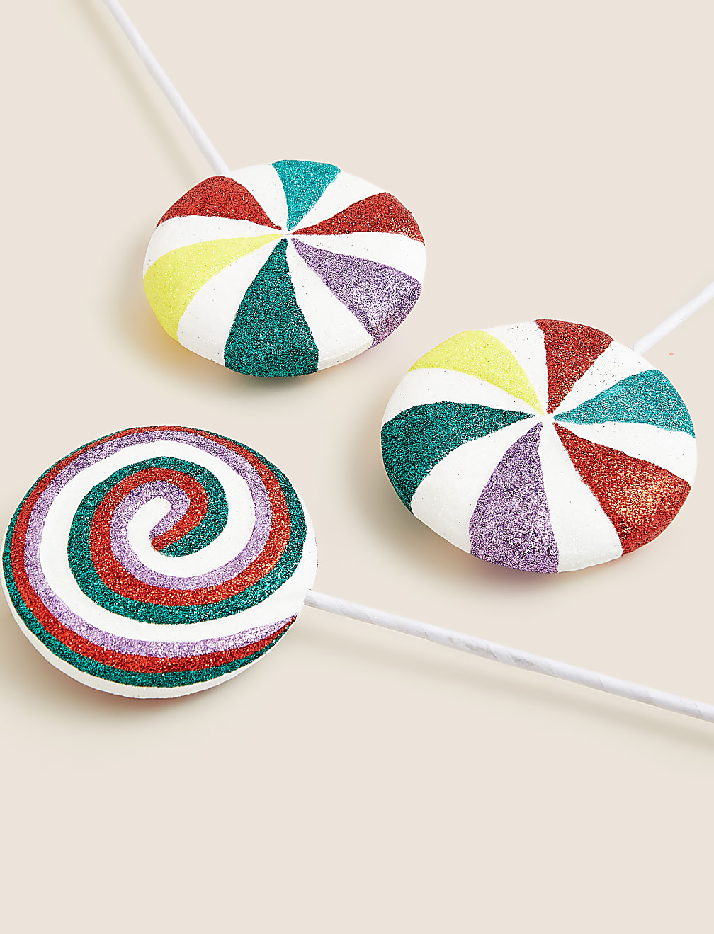 3pk Multicoloured Lollipop Tree Picks