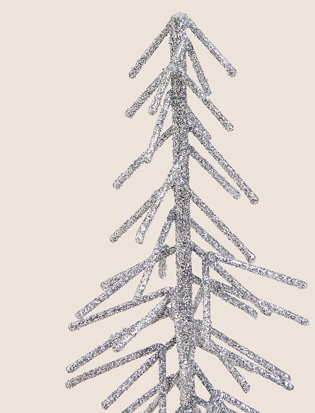 Large Silver Glitter Wire Tree