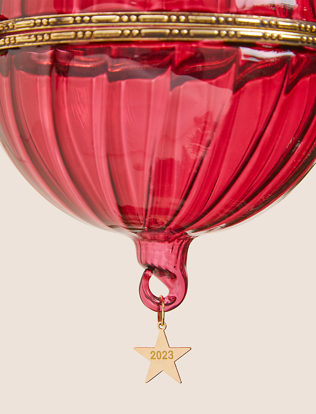 Red Glass Open & Close Bauble