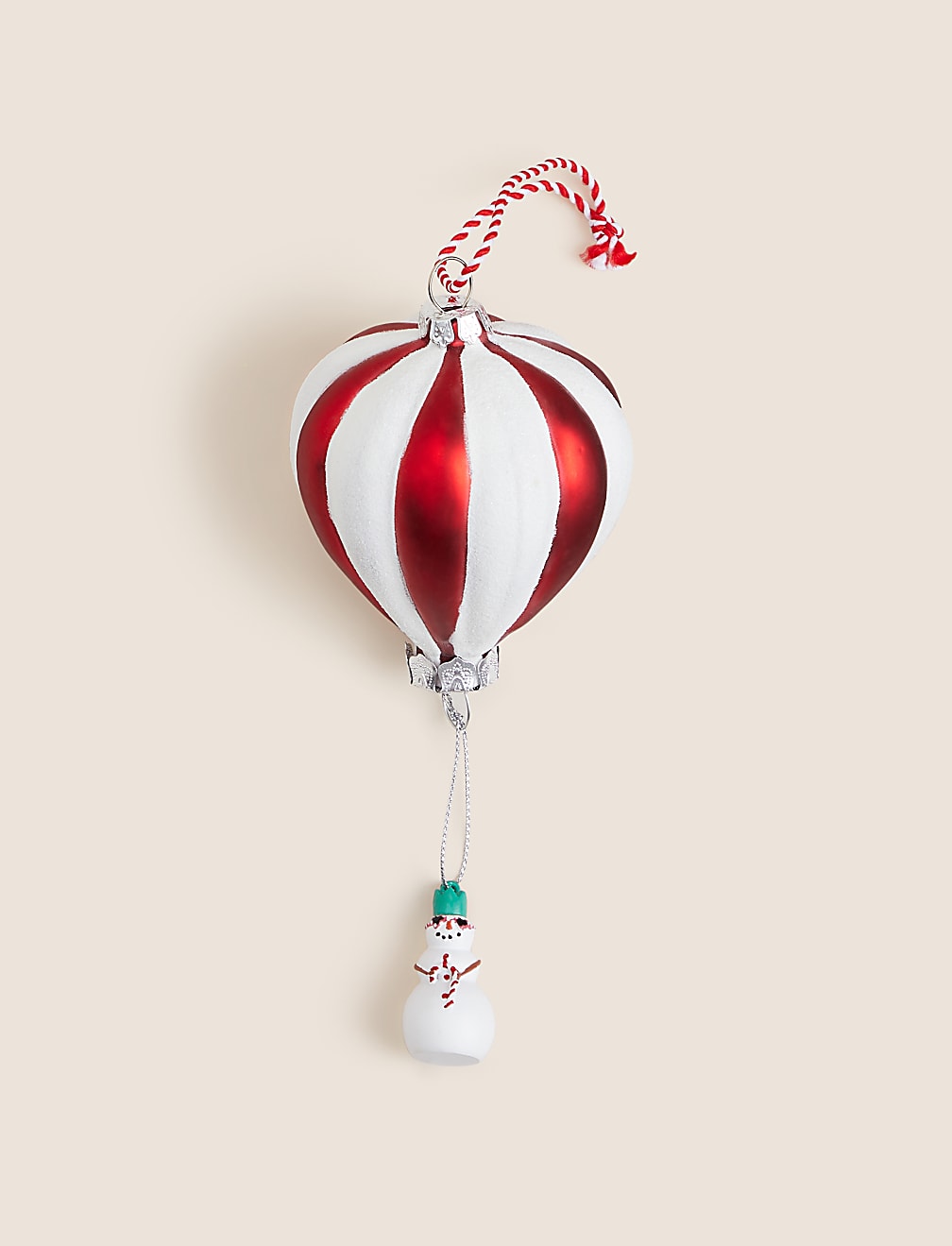 Glass Hanging Hot Air Balloon Decoration