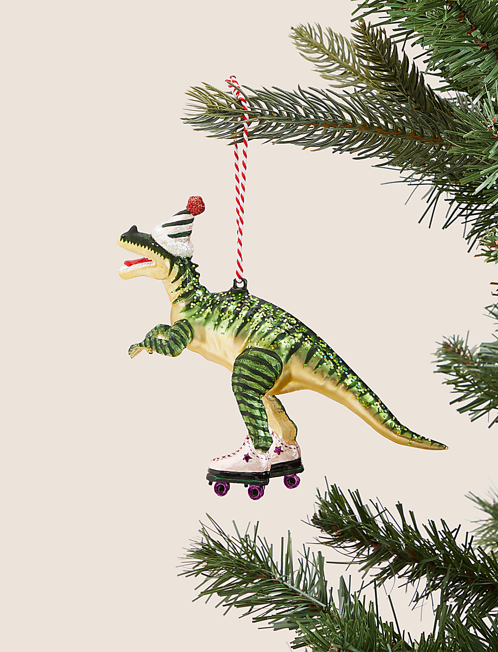 Glass Hanging Dinosaur Decoration