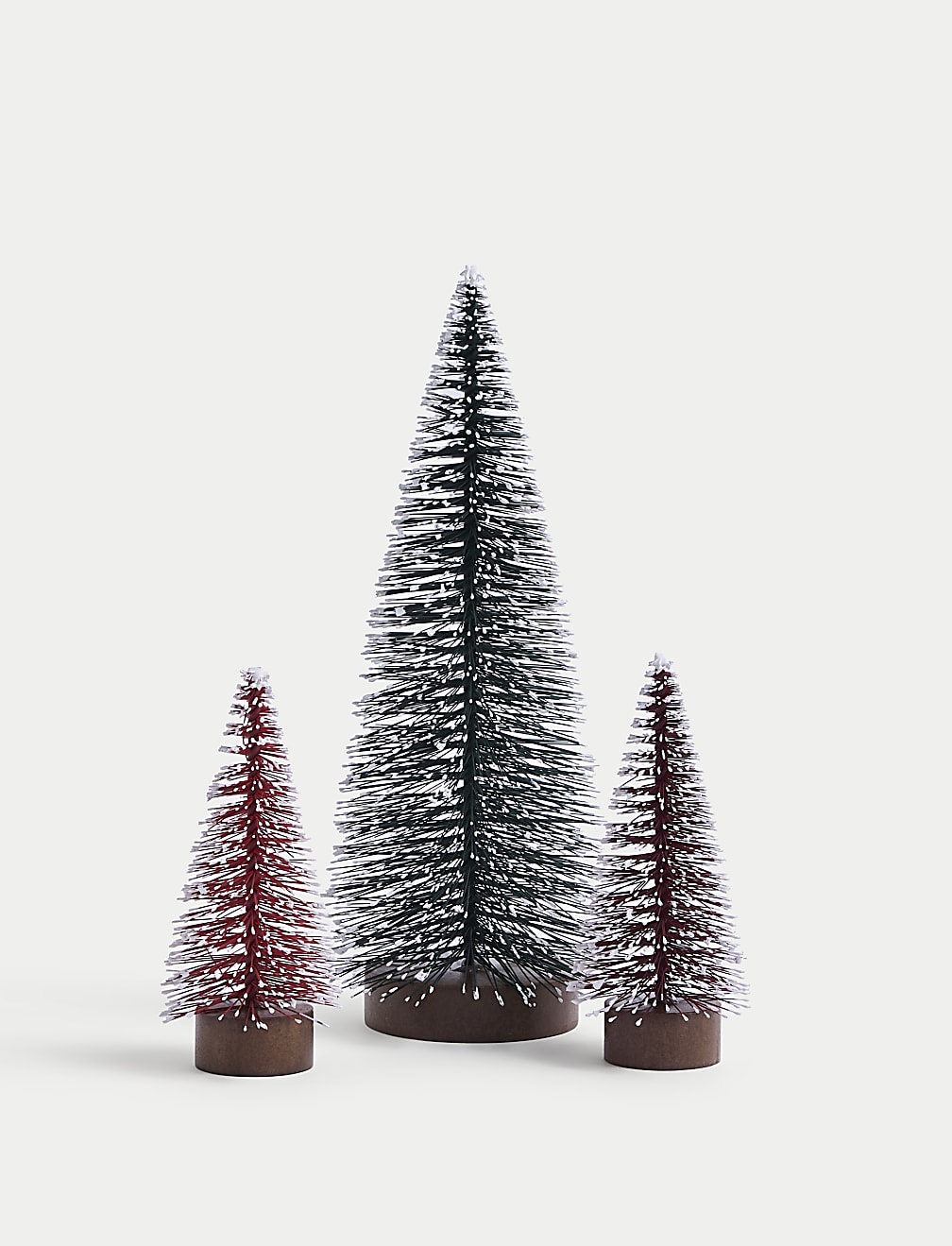 3pk Bristle Tree Decorations